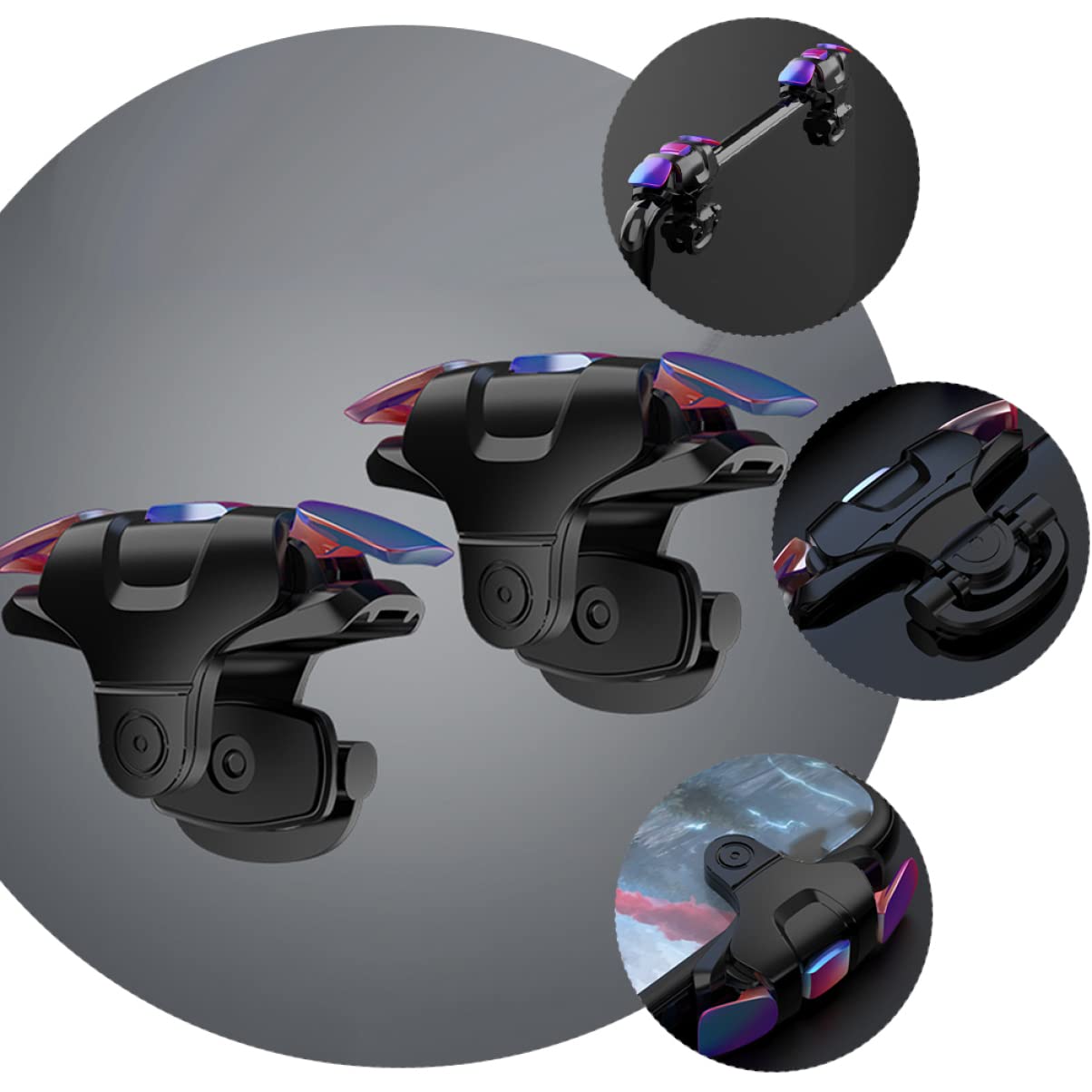 Mikikit Handy Zubehör Shooter-empfindlicher Controller 3 Paar Mobile Game Controller Handy Gaming Trigger Gamepad Mobile Game Trigger Zielfeuerauslöser Für Telefon