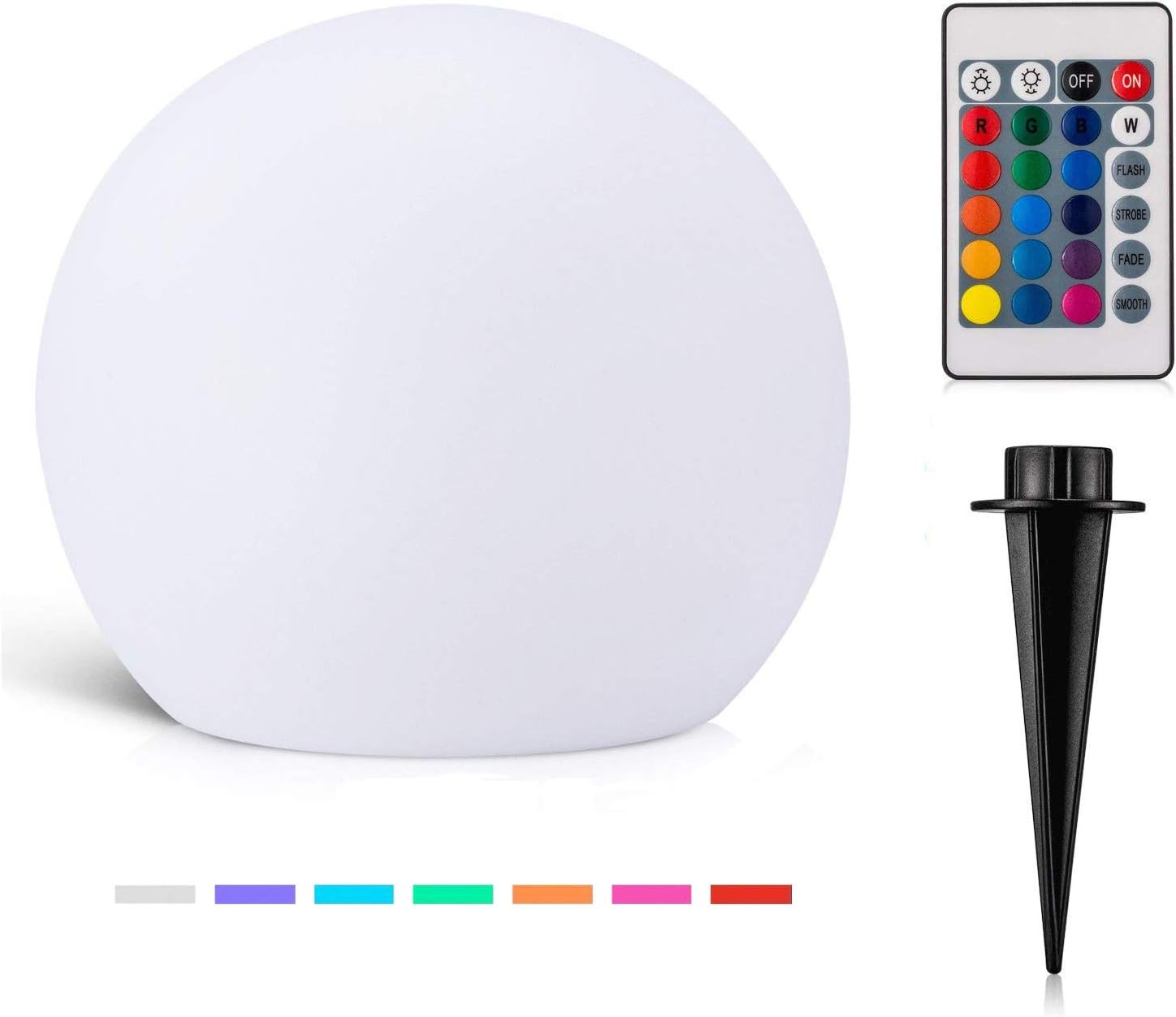 SUNWIND Solar Pool Ball Light Outdoor Color Changing LED Floating Lights with Remote Control for Garden Pool Patio Party Decoration (8-Inch Ball)