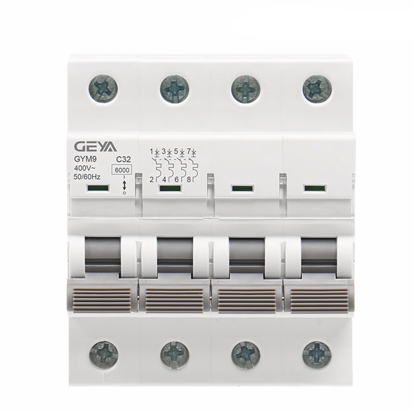 Disjoncteur miniature GYM9 4P 6kA rail DIN interrupteur type CA