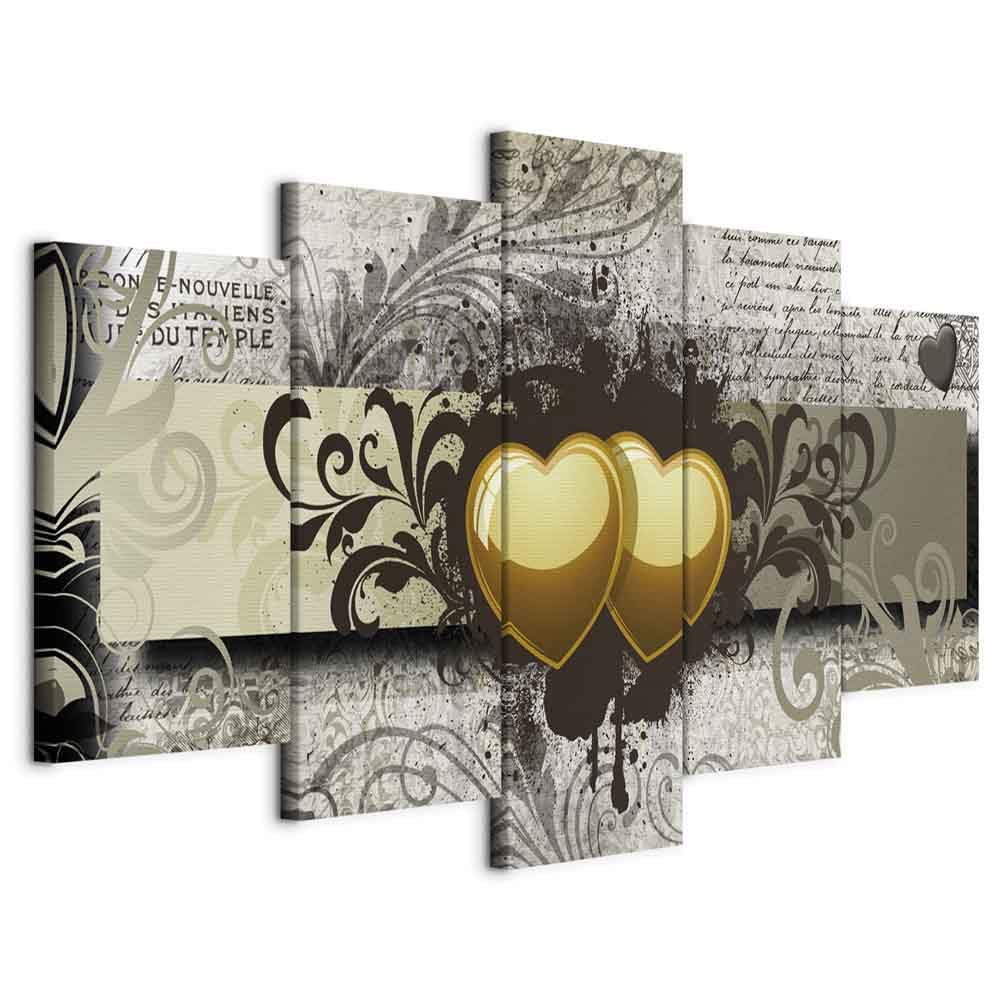 B&D XXL - Grand Tableau Mural Décoration Moderne Salon, d'amour, 150x75 cm