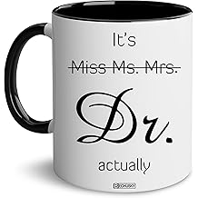 BECHUSKY It's Miss Ms Mrs Dr Actually Mug - Dr Gifts - Doctor Mug - Phd Graduation Mugs - Phd Mugs - Christmas, Birthday Gifts For Medical Student, Coworker, Friend, Men, Women 11OZ