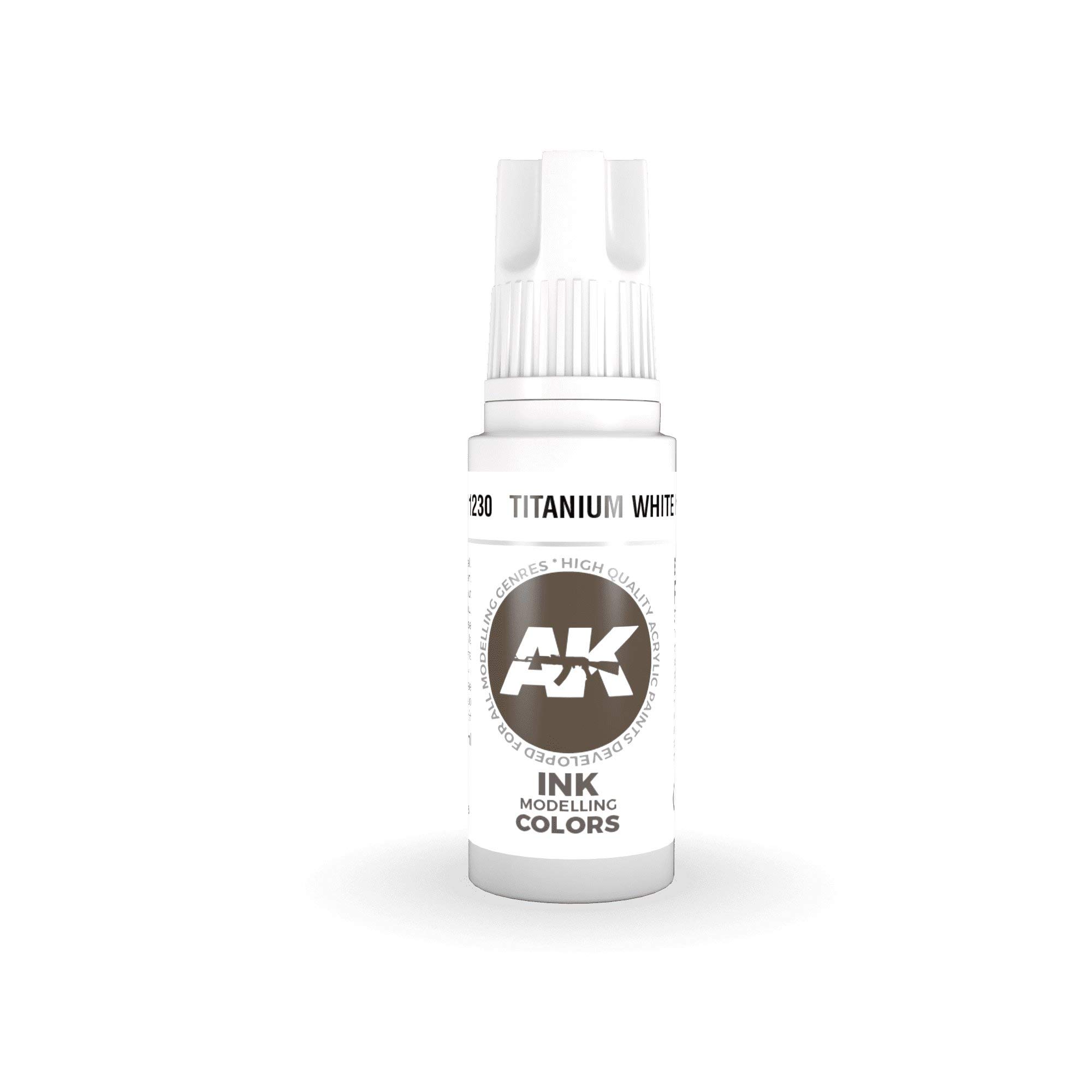 AK Interactive 3rd Gen Acrylic Titanium White Ink 17ml