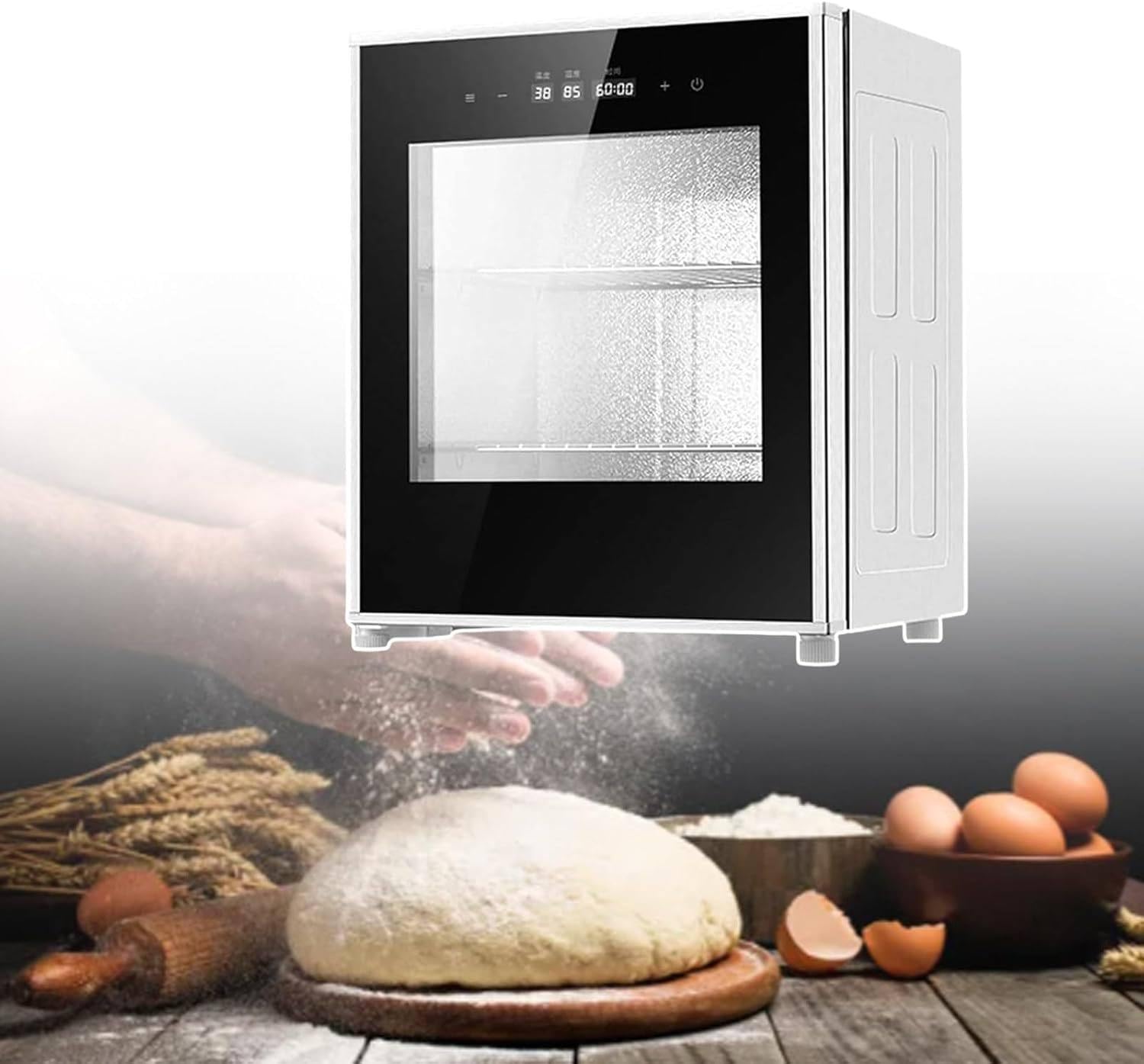 Caja Fermentación Masa para El Hogar 40l,Caja Fermentación Pan Eléctrica Inteligente 2 Capas De 260 W,con Humedad/Temperatura Ajustables,para Tostadas/Yogur/Natto/Pizza