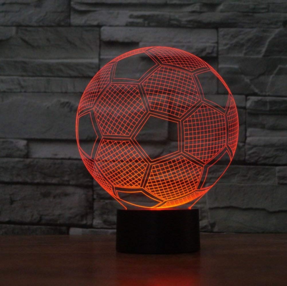 HPBN8 Ltd 3D Football LED Lampe Art Déco Lampe Lumières LED