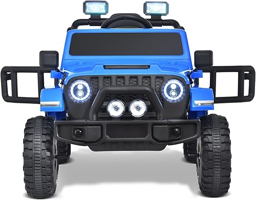 Miniatura 7 de Joywhale Vehículo eléctrico motorizado para niños de 12 V, con control remoto, suspensión de 4 ruedas, luces LED, música y FM, cinturón de