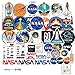 ZXXC 40 Uds Pegatinas de Equipaje de exploración Espacial de la NASA, Pegatinas Personalizadas para Tableta y Ordenador, Pegatinas para Casco de Motocicleta, monopatín, Impermeables