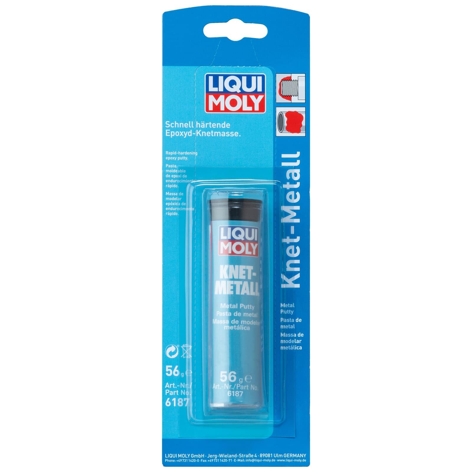 LIQUI MOLY Metal Putty | 56 g | Adhesive | SKU: 6187