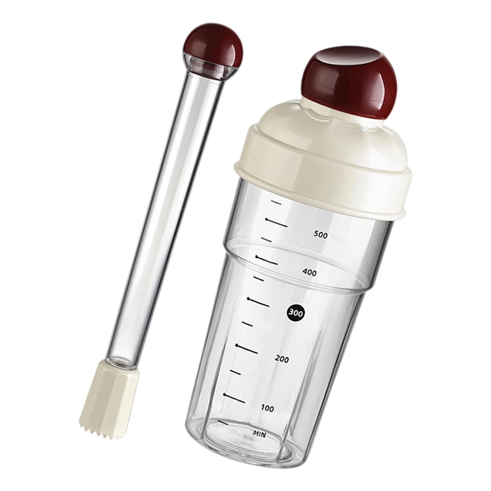 Elnwnnkc Professional Grades 600ml Bartending Set Includes Cocktails Shaker and Miniature Whisks for Coffee Shops and Home Pubs Cocktails Mixer with Stirrer