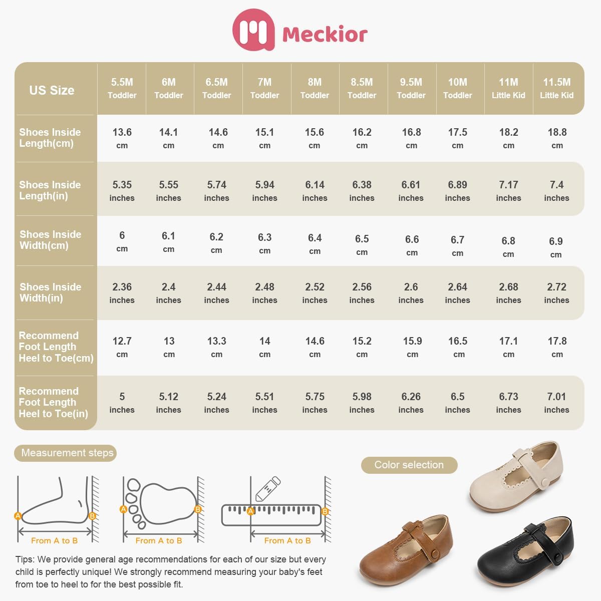 Meckior Toddler Little Girl Mary Jane Dress Shoes Ballet Flats for Girl Party School Shoes Bowknot Princess Shoes - Image 6