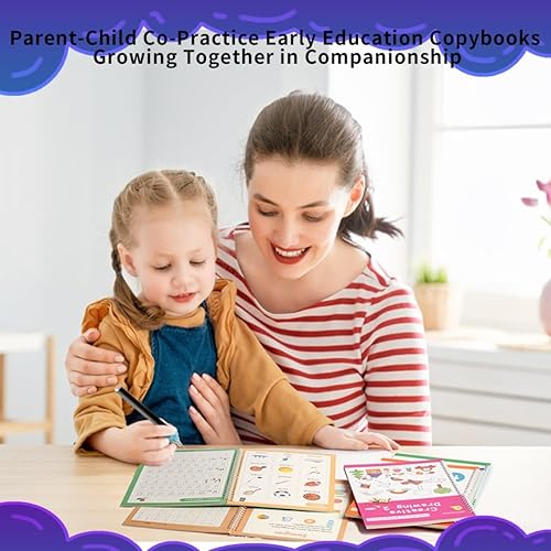 Miniatura 3 de Libros de práctica de escritura ranurados mágicos para niños de 3 años, libros de trabajo reutilizables de escritura a mano, 6 libros de práctica de