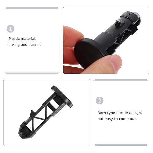 Miniatura 9 de Garneck 10 tapones de plástico negro para tapa de bote de basura