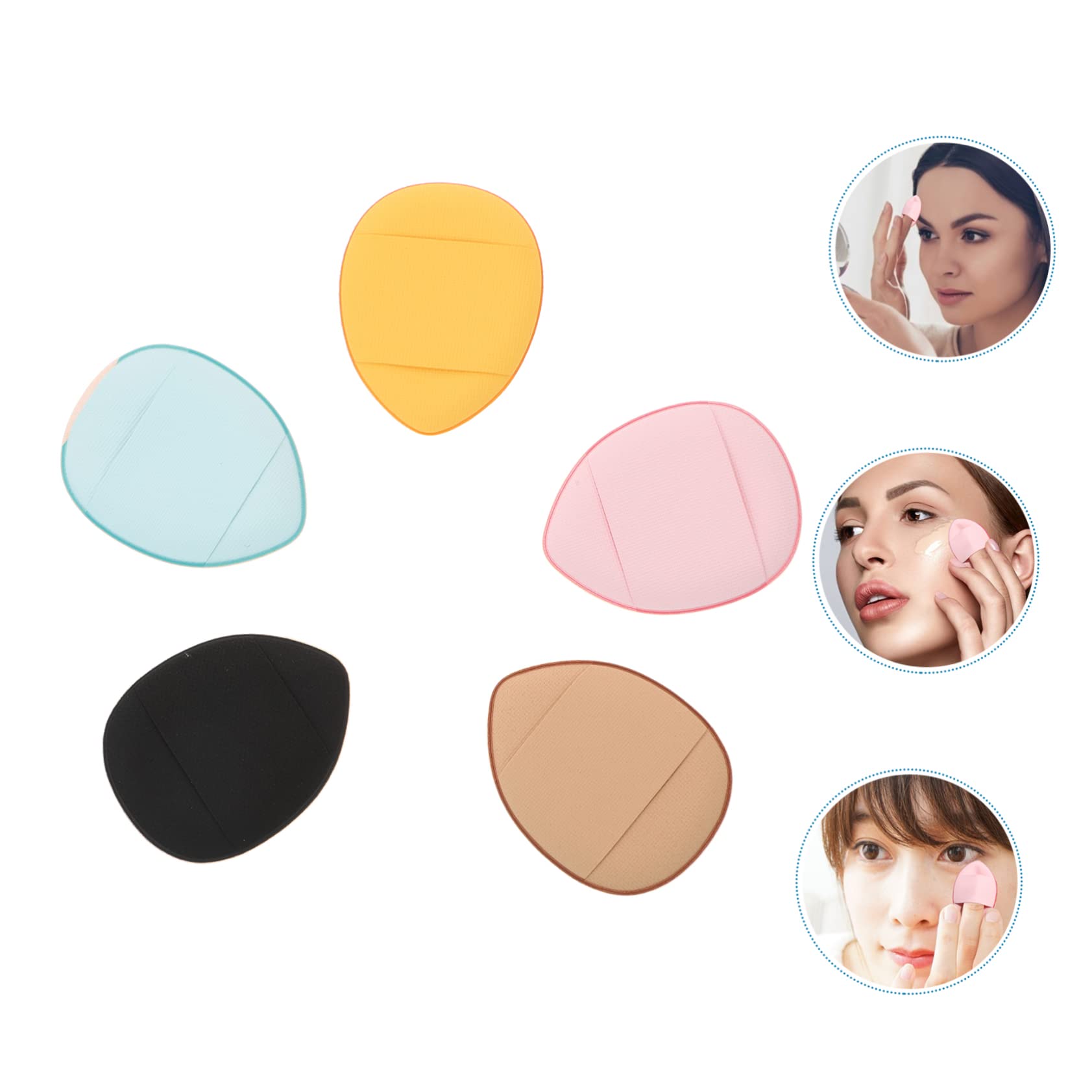 IWOWHERO 1Set Mini Finger Cosmetic Washable Facial Powder for Loose Powder Body Powder and Mineral Makeup Application Durable Hydrophilic Material