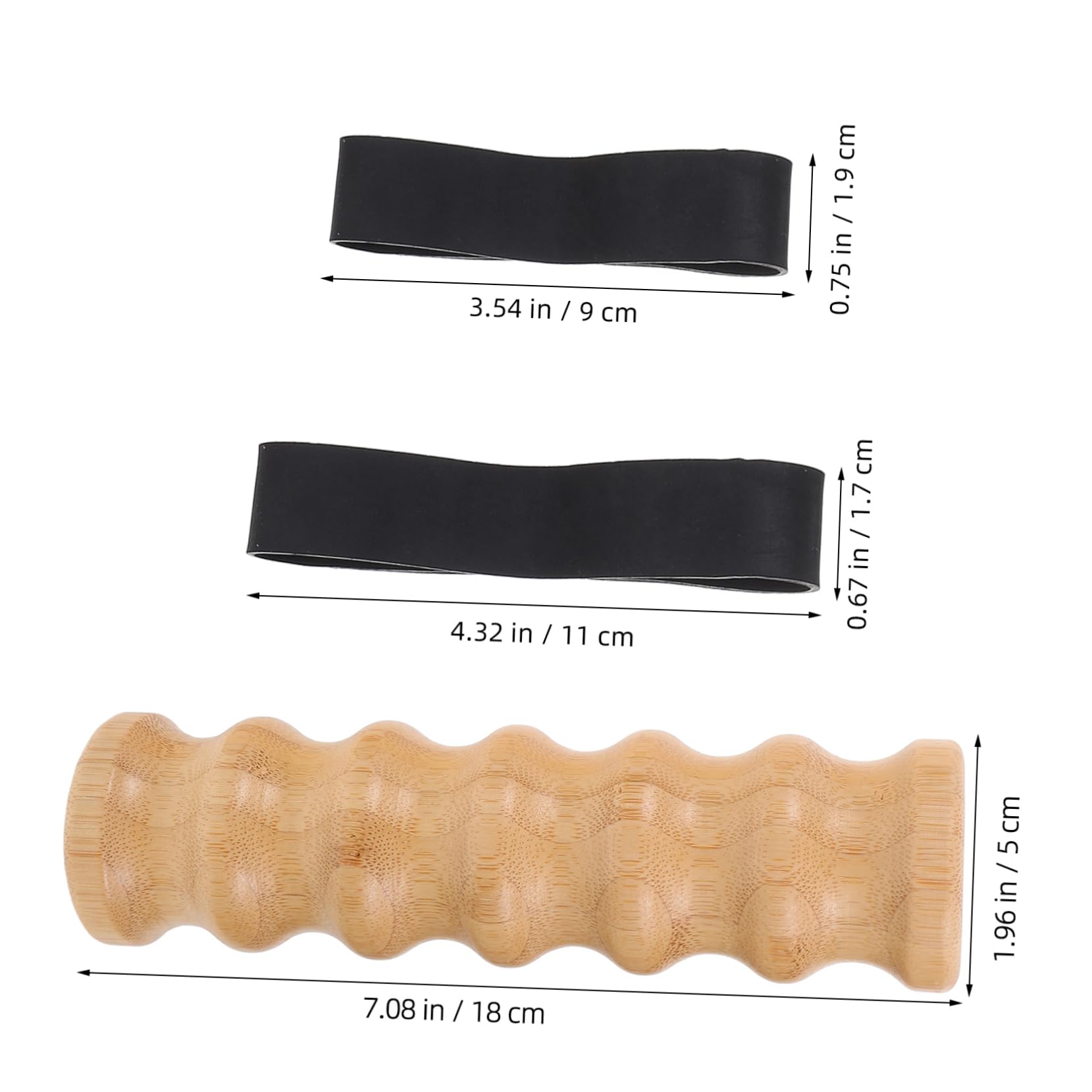 Fasce Elastiche per Esercizi Spalle con Maniglie in Legno, 2 Pezzi | Resistenza Regolabile, Design Portatile, Impugnatura Antiscivolo, Uso per Yoga e Stretching