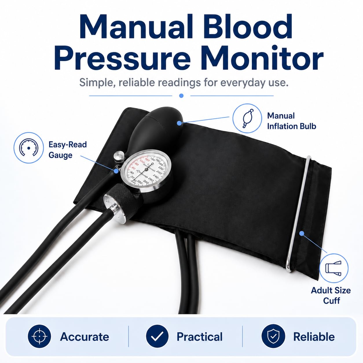 NOVAMEDIC Blood Pressure Cuff & Stethoscope Kit -4
