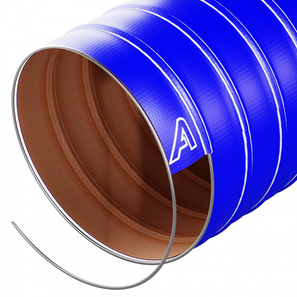 Ap Automotive Blue 90Mm Silicone Air Ducting 2 Metre