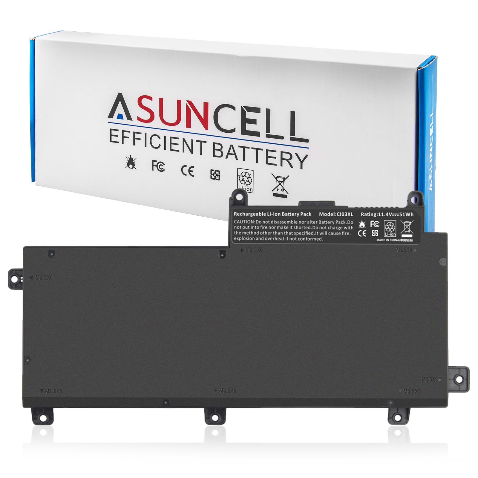 ASUNCELL CI03 CI03XL Battery for HP ProBook 640 G2 645 G2 650 G2 655 G2, ProBook 640 G3 645 G3 650 G3 655 G3 Laptop, P/N: HSTNN-UB6Q HSTNN-LB6T HSTNN-PB6K 801554-001