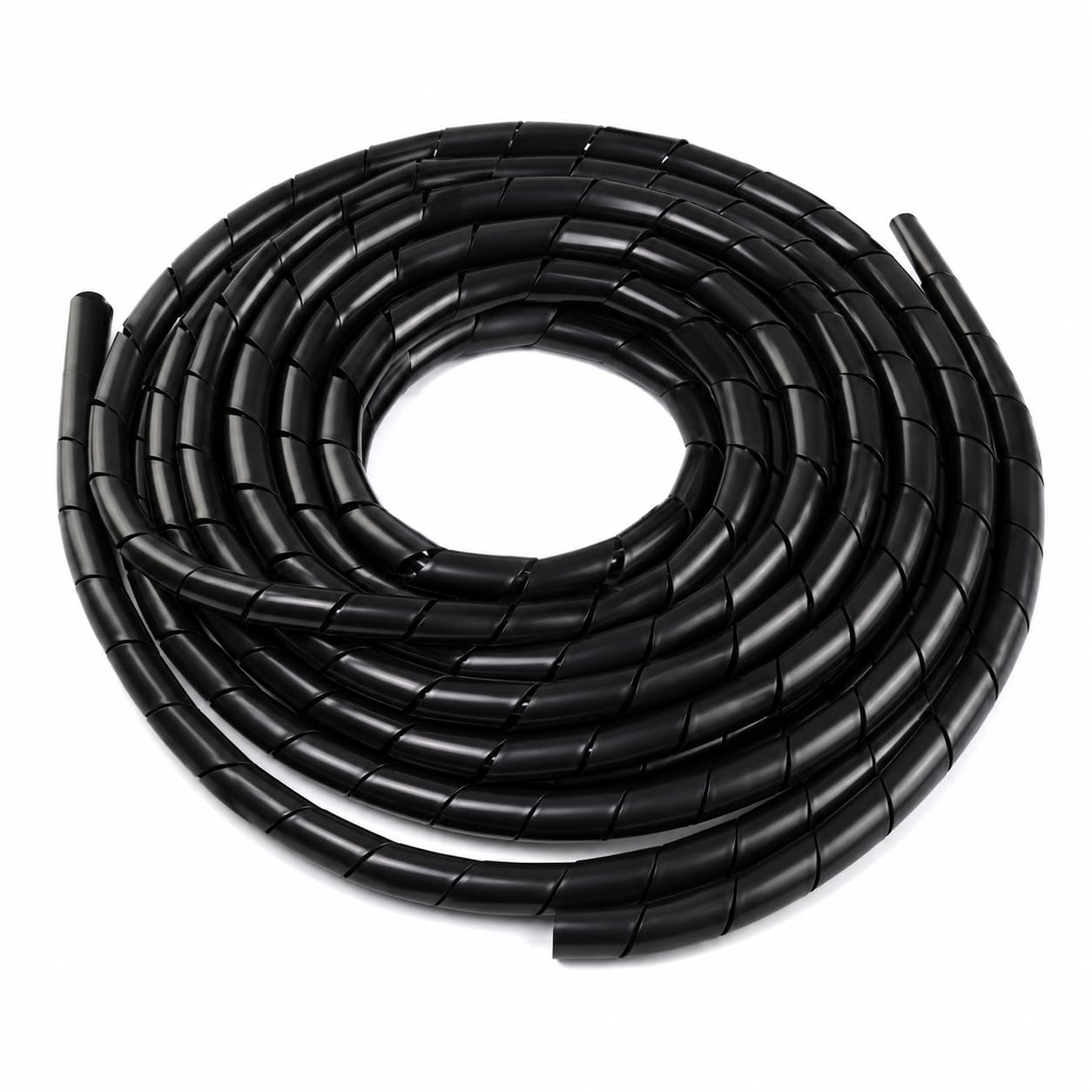 GLOBOMOTIVE PE Spiral Cable Sleeve– Spiral Zip Wrap, Hider & Concealer for Desktop PC, TV, Office, Home Theater, Cable Management, Cord Organizer, Wire Cover | 25 Meter, Black (6 mm)-image-28
