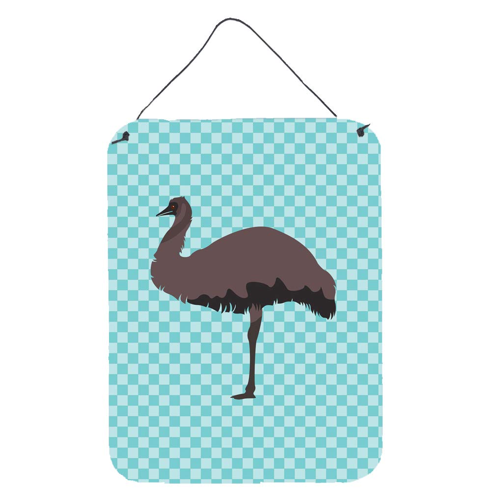 Caroline's TreasuresCaroline's Treasures Emu Blue Check Metal Print, 16hx12w, Multicolor