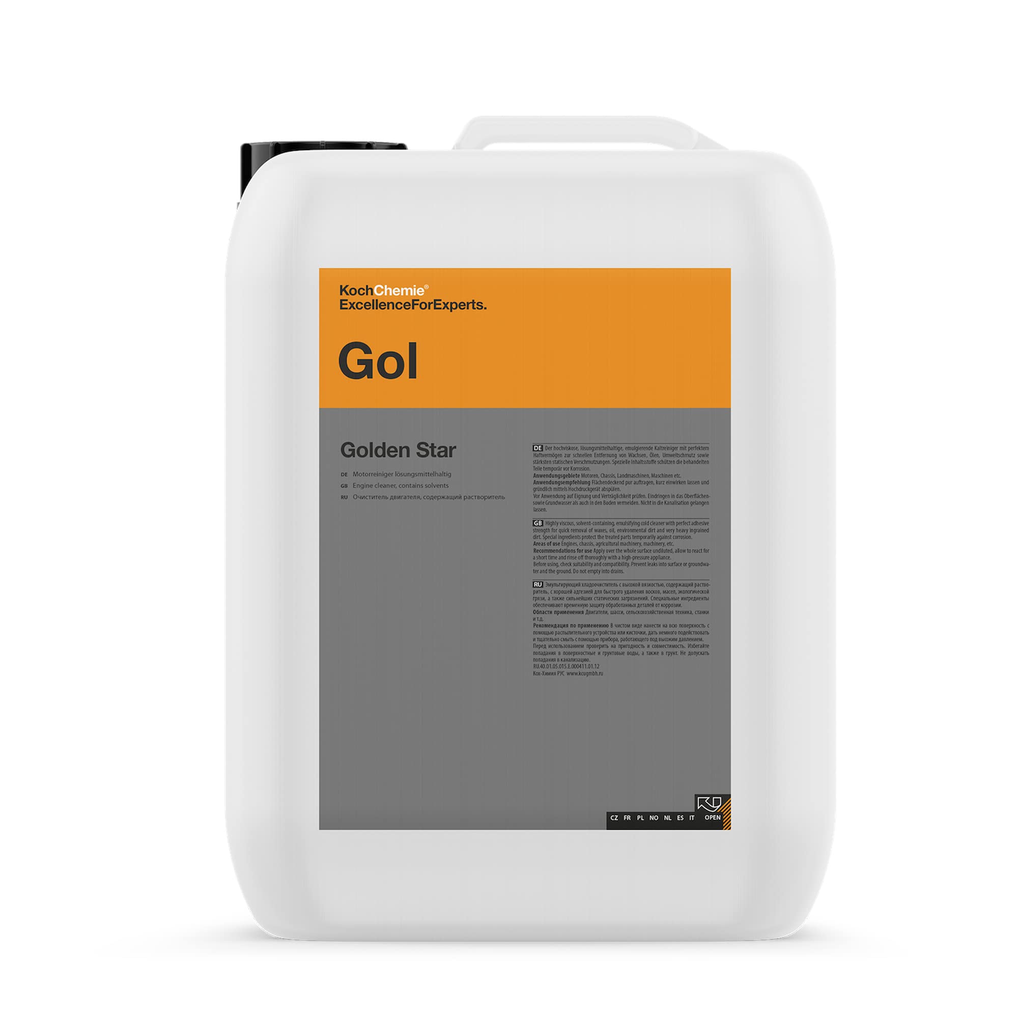 Koch-Chemie Golden Star Engine Cleaner with Solvents|20 Ltr|Cleaner with perfect adhesive strength for quick removal of waxes, oil, environmental dirt and very heavy ingrained dirt |Since 1968-picture-21