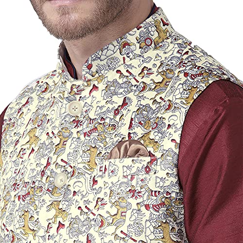 Image of hangup 3 Pc Kurta Pajama Set For Men (3PCABlack-KPW)