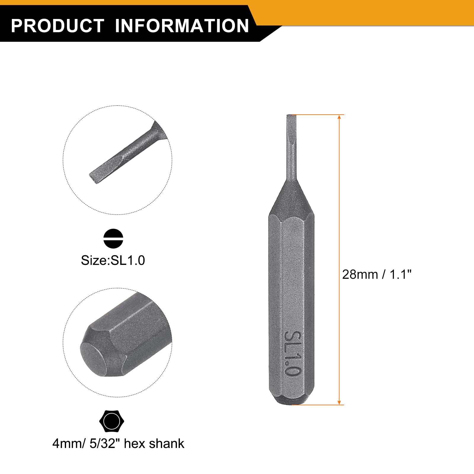 Werckmann Professional Tools - 11-delige bitset - 10 bits & 1 magnetische houder in hoes - chroom vanadium staal PH SL PZ T