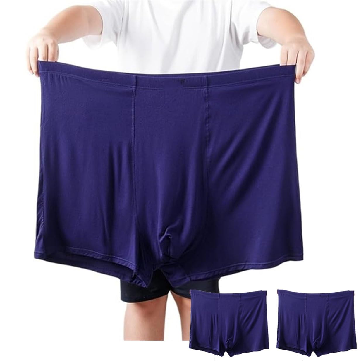 Acheter Boxers 100% Coton Pour Hommes, Slips Amples, Grande Taille, Gros Père, Pantalons à Quatre Pointes, Leggings Pour Jeunes étudiants Et Adultes, 4 Pièces