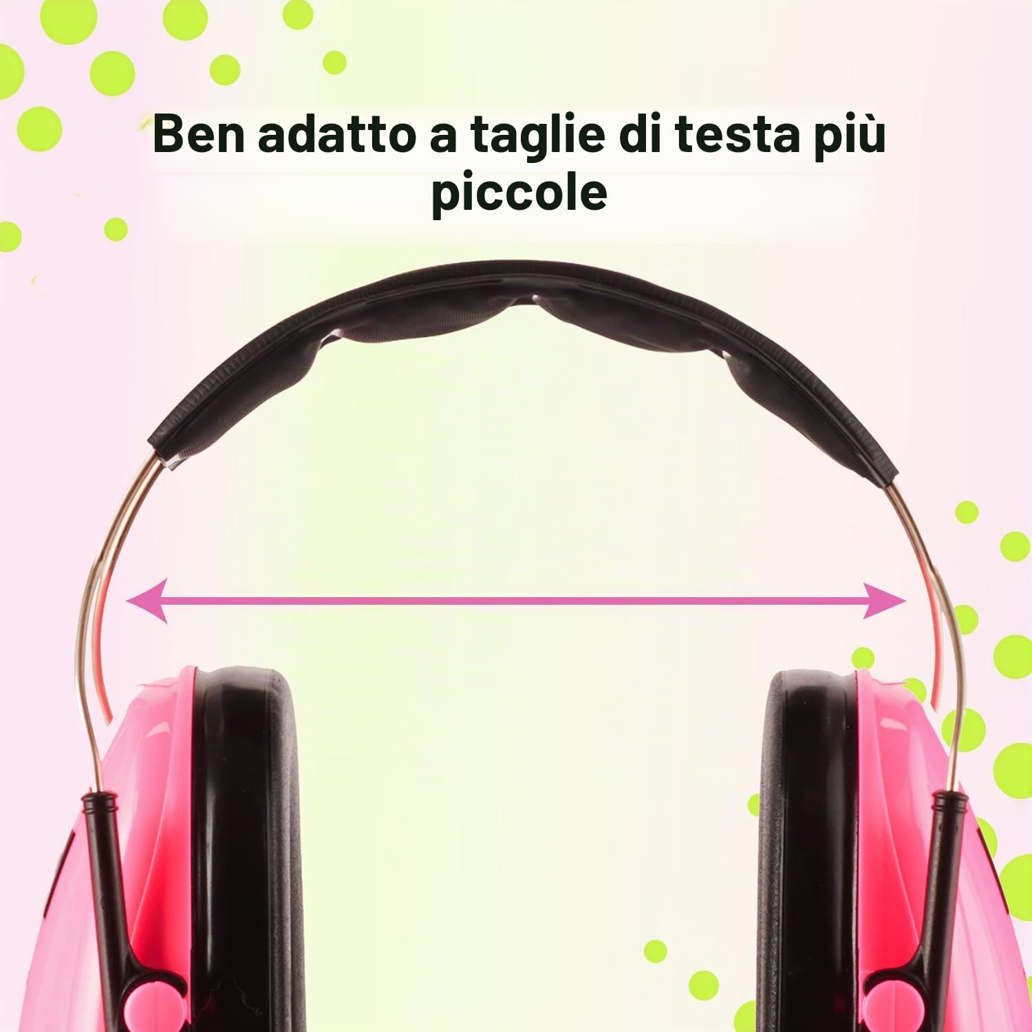 3M Cuffie Auricolari Peltor Kid H510Ak, Protezione Acustica per Bambini, Paraorecchie, Rosa, Misura Regolabile, Contro Livelli di Rumore 87-98 Db, Snr: 27Db, Scuola, Concerti, Festival