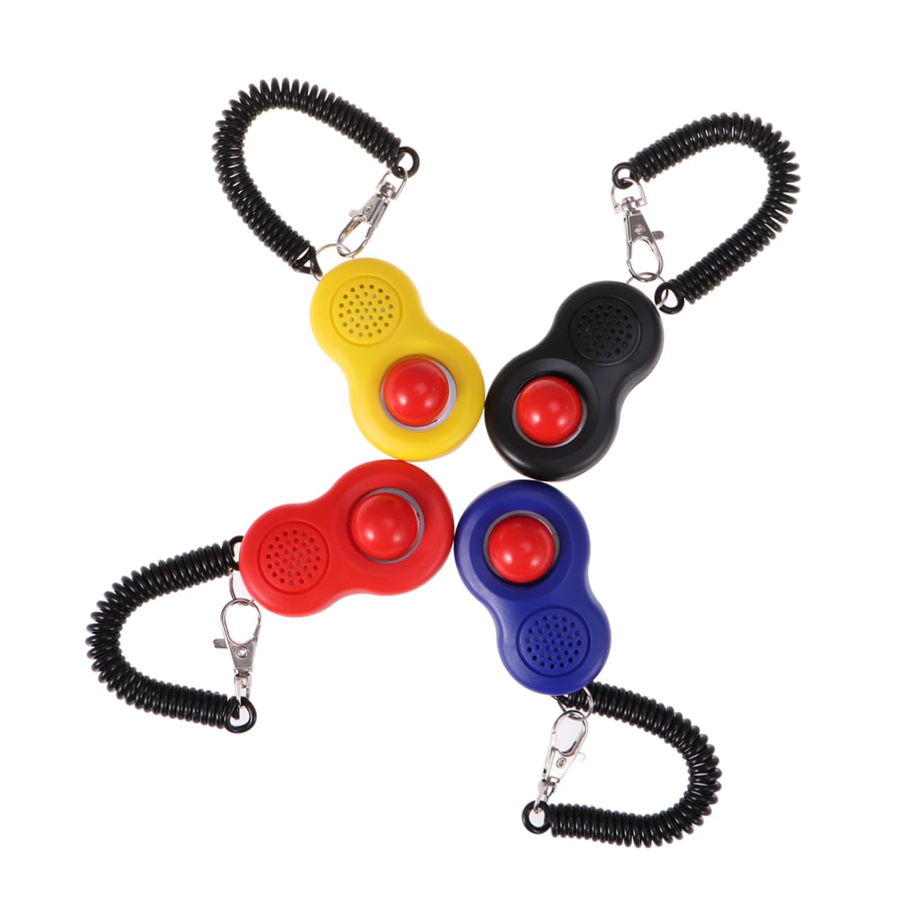 Milisten 12pièces Kit Clicker Entraînement pour Chiens Et Chats Outil Professionnel avec Dragonne Élastique Et Anneau Ajustable Clicker De Dressage pour Obéissance Et Tricks