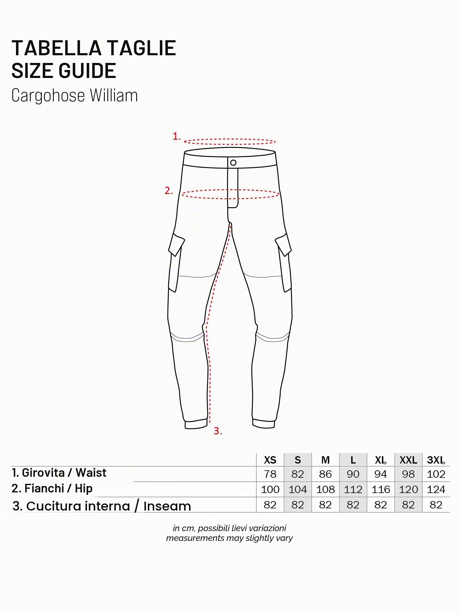 Indicode Uomini William Cargo Pants | Pantaloni Cargo in Cotone con 7 Tasche Incluso Cintura