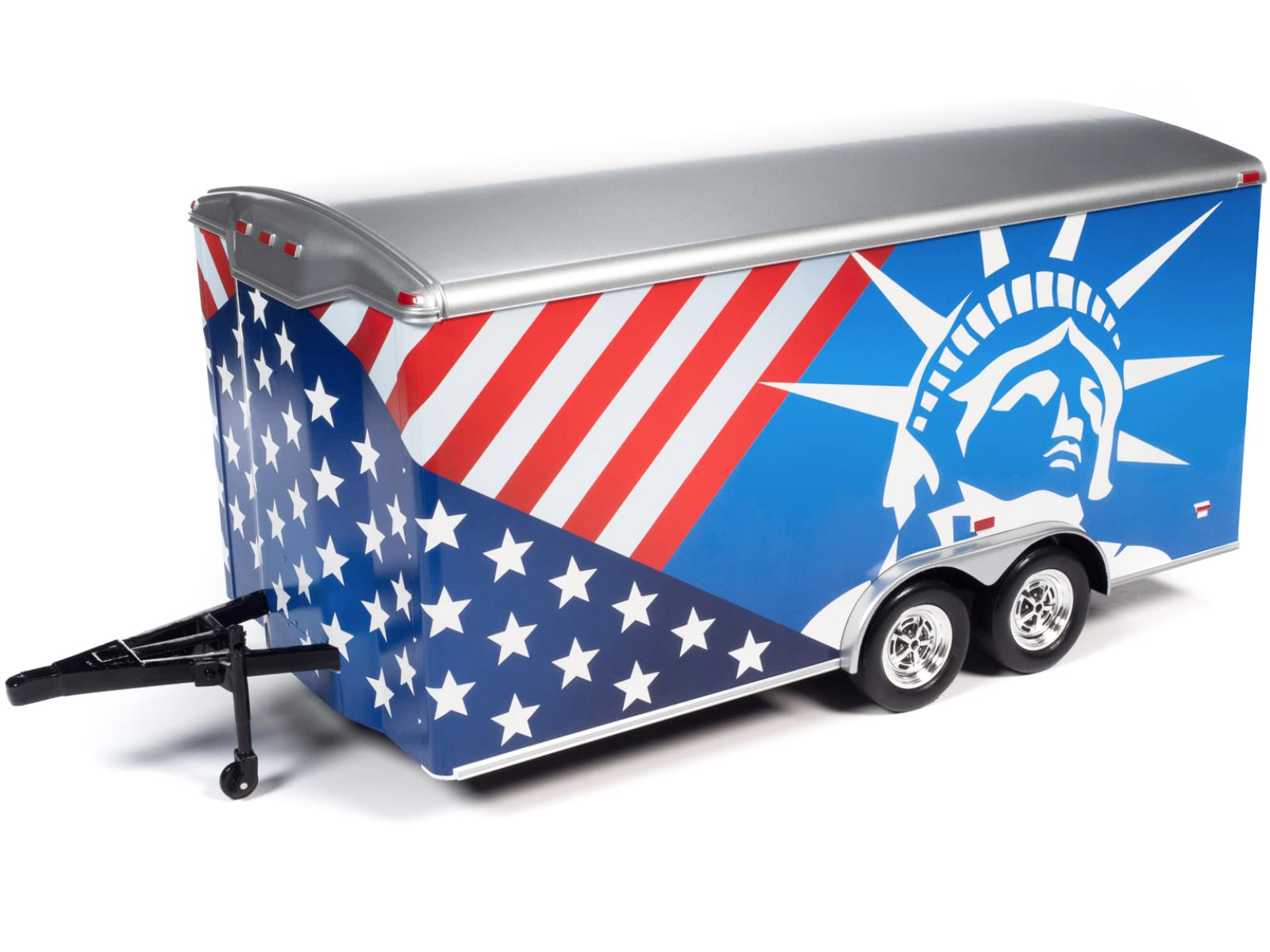 USA Toy 1/18 AUTO WORLD エンクローゼットトレーラー Amazon.com: Auto World Diecast Four Wheel Enclosed Car Trailer