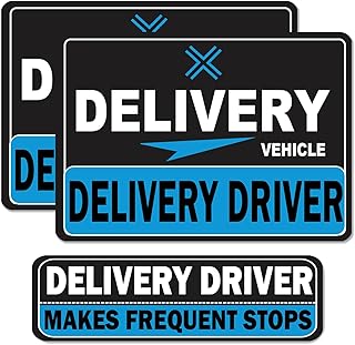 Delivery Driver Car Magnet, Delivery Magnetic Car Door and Bumper Sign, High Reflective, Stronger Magnetic, Eye-Catching Design for Delivery