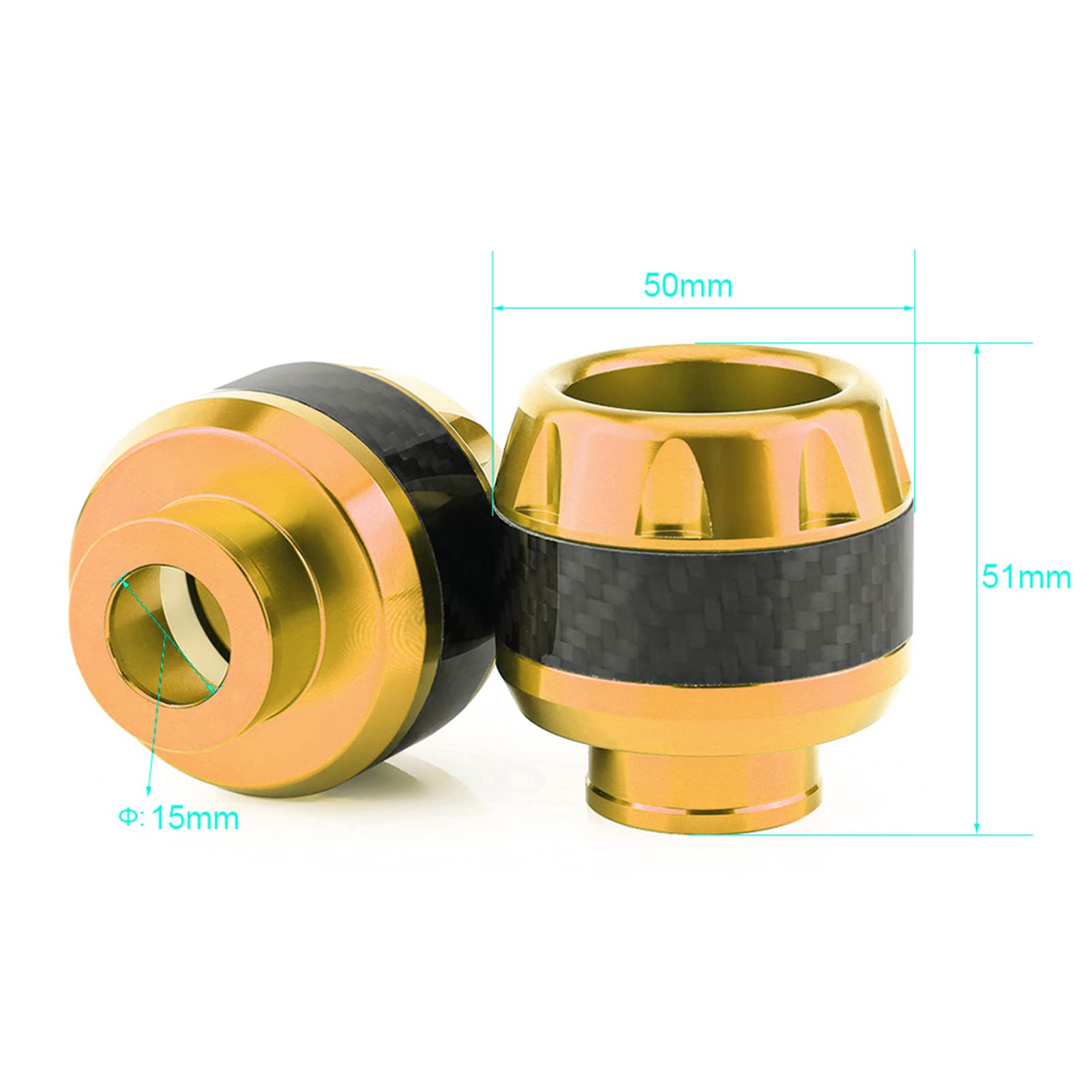 1 Pair Carbon Fiber Motorcycle Front Fork Frame Sliders - Crash Protection For Indian FTR & More