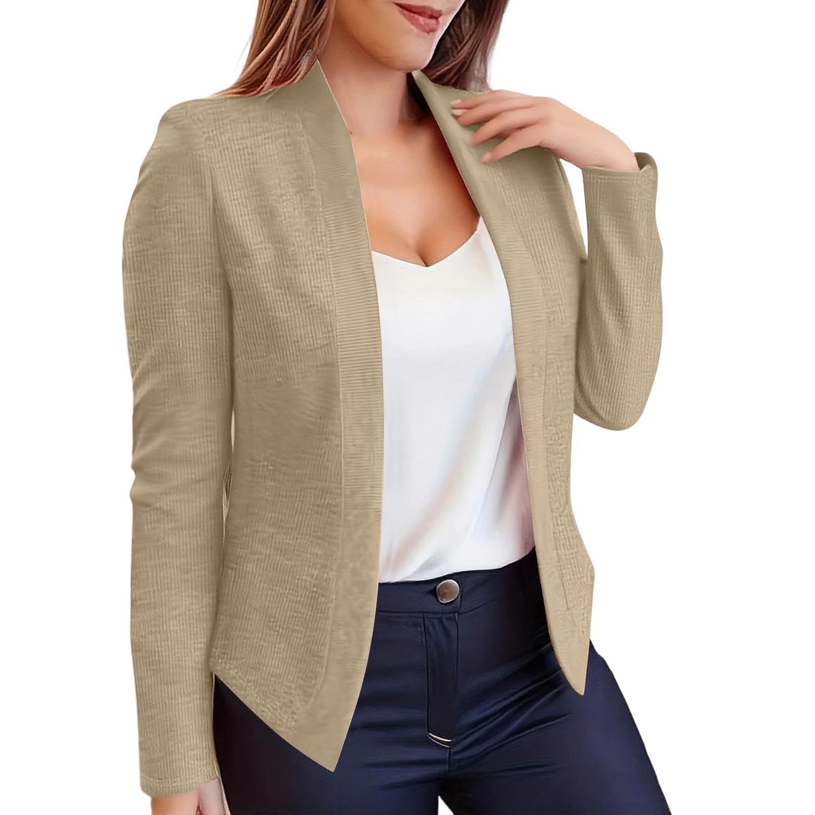 Blazers for Women Oversized Business Casual Fall Fashion Long Sleeve Open Front Work Office Suit Jackets Cardigans