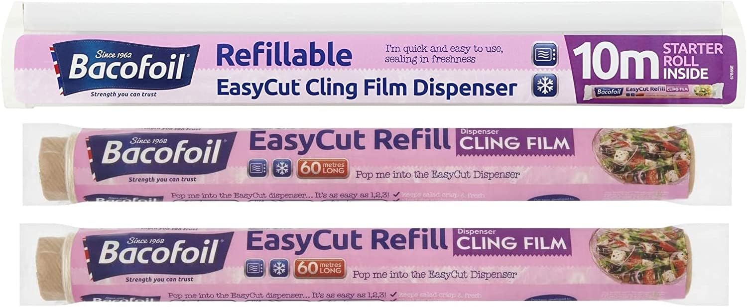 Baco Easy Cut Cling Film Dispenser 250m Amazon.co.uk Grocery