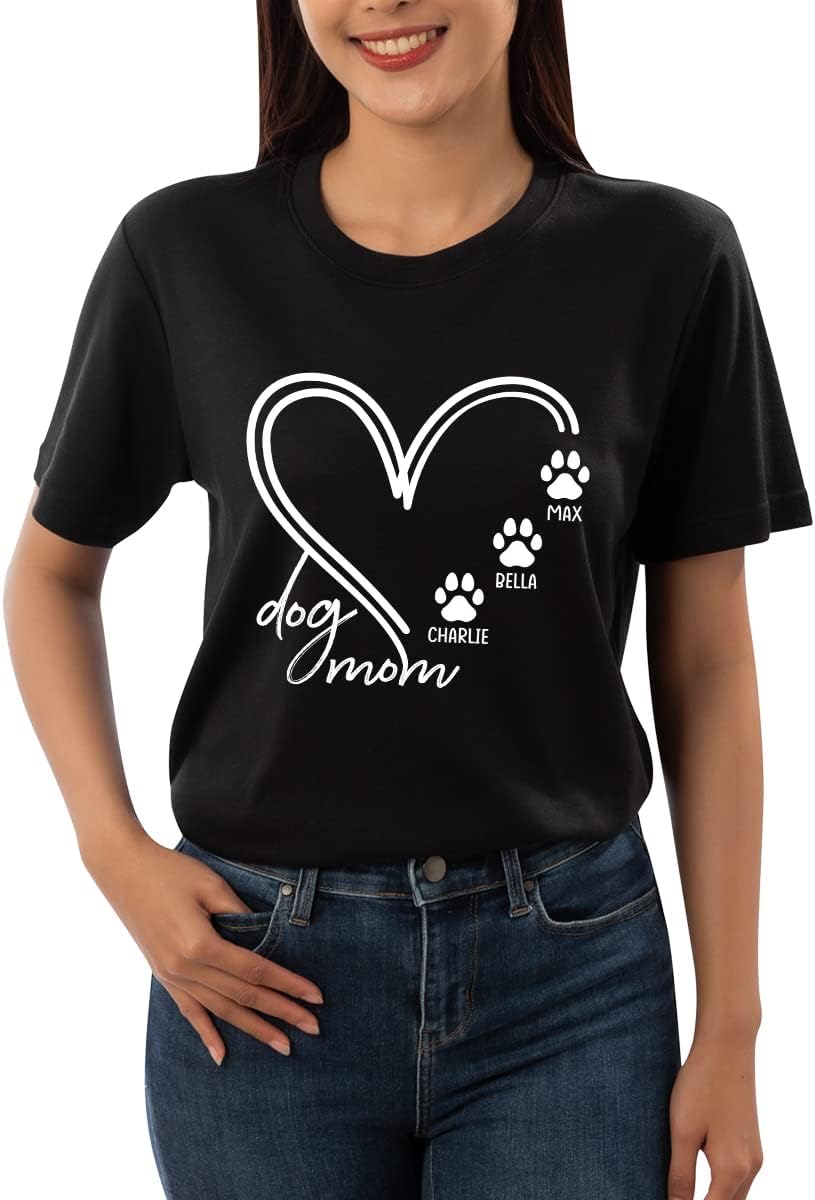 Personalized Custom Name Funny Dog Mom Lover Heart Gift for Women Grandma Mother's Day - Image 2