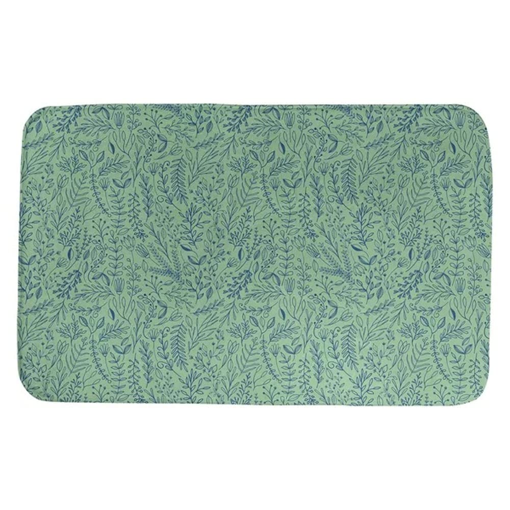 TRP Luxurious 1 PieceGreen Blue Super Soft Bath Rugs for Bathroom Size 21 W x 34 L Non-Slip