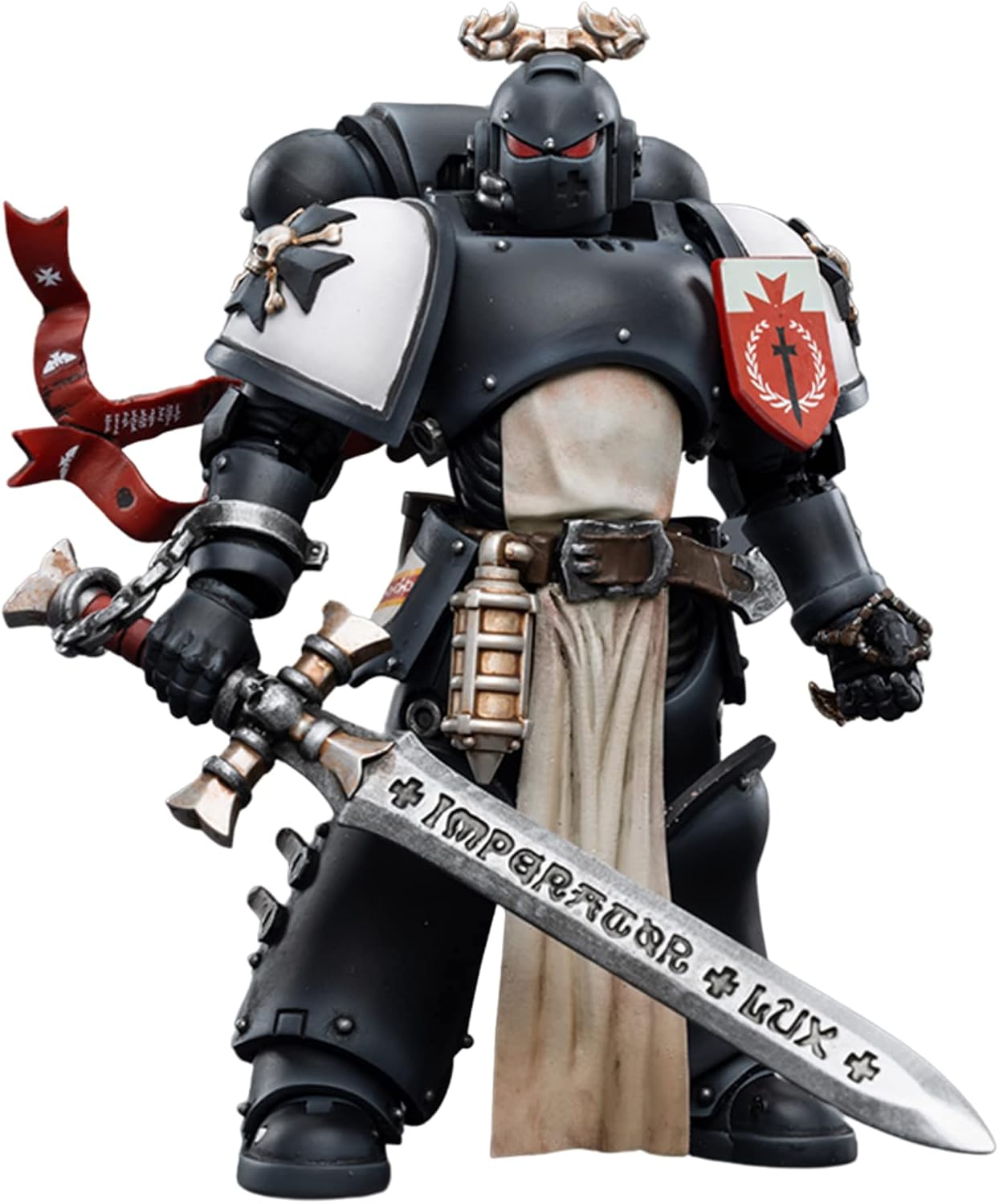 JOYTOY 1/18 Warhammer 40,000 Action Figure Black Templars The Emperors Champion Rolantus Collection Model