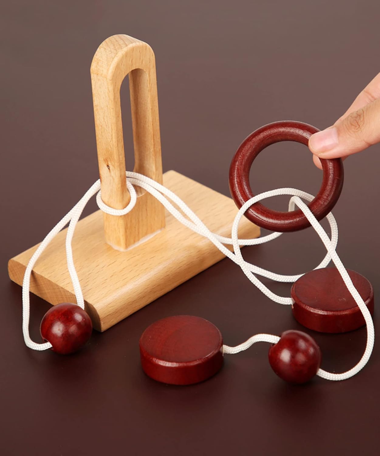 Brain Teaser Game - Threading Rope Loop Puzzle - Luban Lock - Gifts for Teens&Kid
