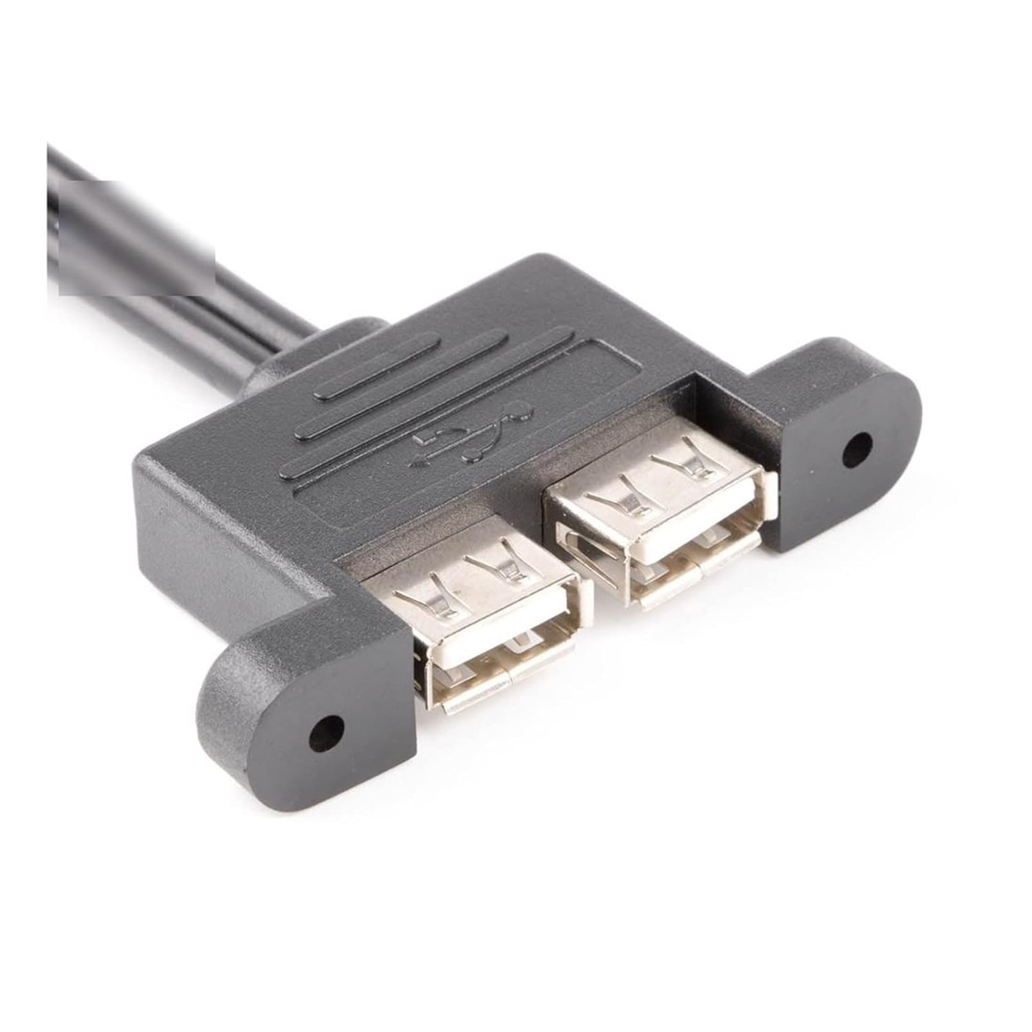Dual USB 2.0 A Female Panel Mount - 10P 0.1" Header Pitch Motherboard Cable