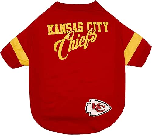 NFL Kansas City Chiefs T-Shirt for Dogs & Cats, Medium.