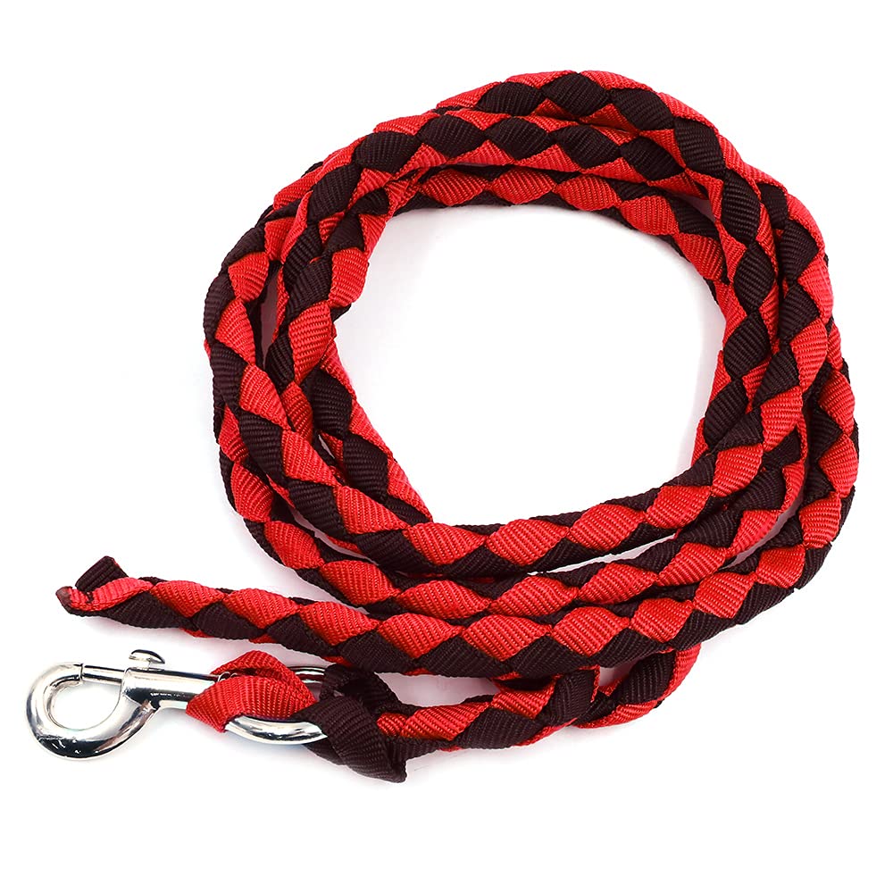 Namvo Longe de Cheval de 3 m de Long à 4 brins avec Crochet Facile à Clipser, Accessoires équestres