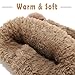 Cute Fuzzy Bear Ear Beanie Hat for Women Skin-Friendly Plush Warm Woolen Hat Winter Faux Fur Animal Knitted Hat Cap (Khaki)