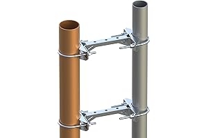 Aimeboost Stainless Steel Anti Vibration 2 PCS Mast to Mast Clamp