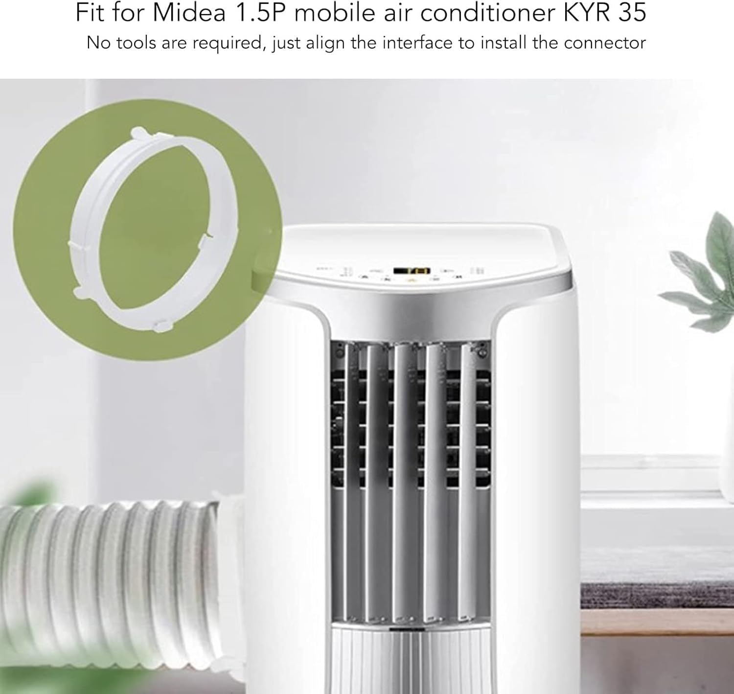 2 adaptery węża klimatyzatora, adaptery do węża odpływowego, regulowany interfejs kanału wylotowego powietrza Abs, adaptery węża odpływowego do okien Midea 1,5p