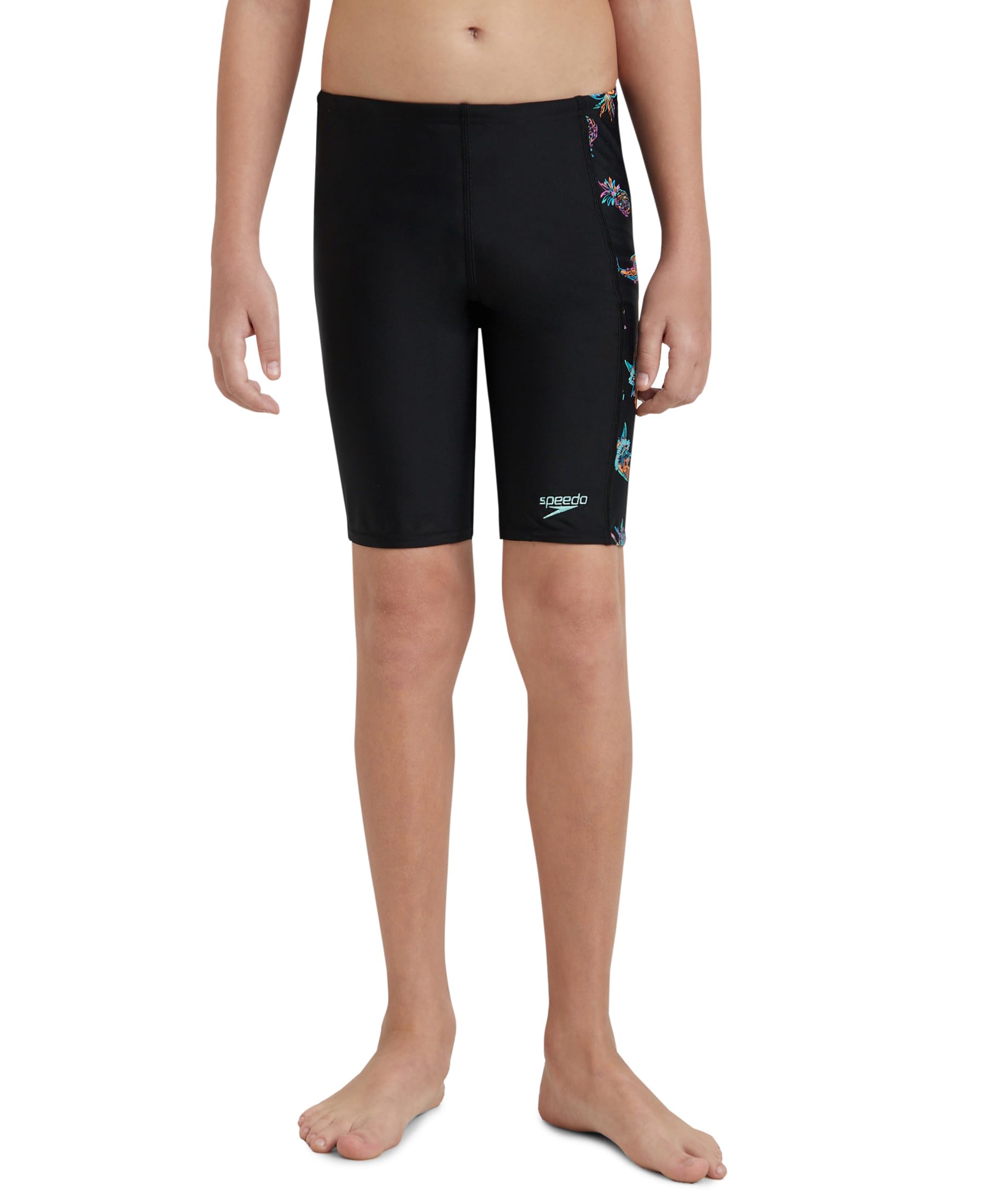 Speedo Boy's Endurance10 Side Panel Digital Print Jammer | Chlorine Resistance | Shape Retention Fabric | Drawstring Waist | UPF 40+ Sun Protection-image-16