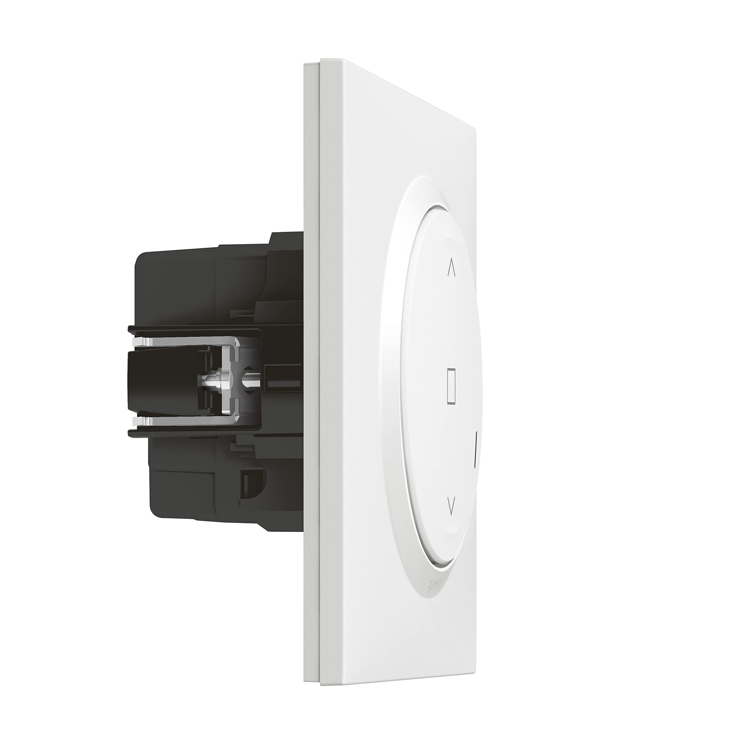 Legrand 199234 Kabelschalter mit Neutralkabel für Rollläden und Jalousien Dooxie mit Netatmo komplett (Befestigungen, Halterung, Radzierblende und Platte) – Weiß