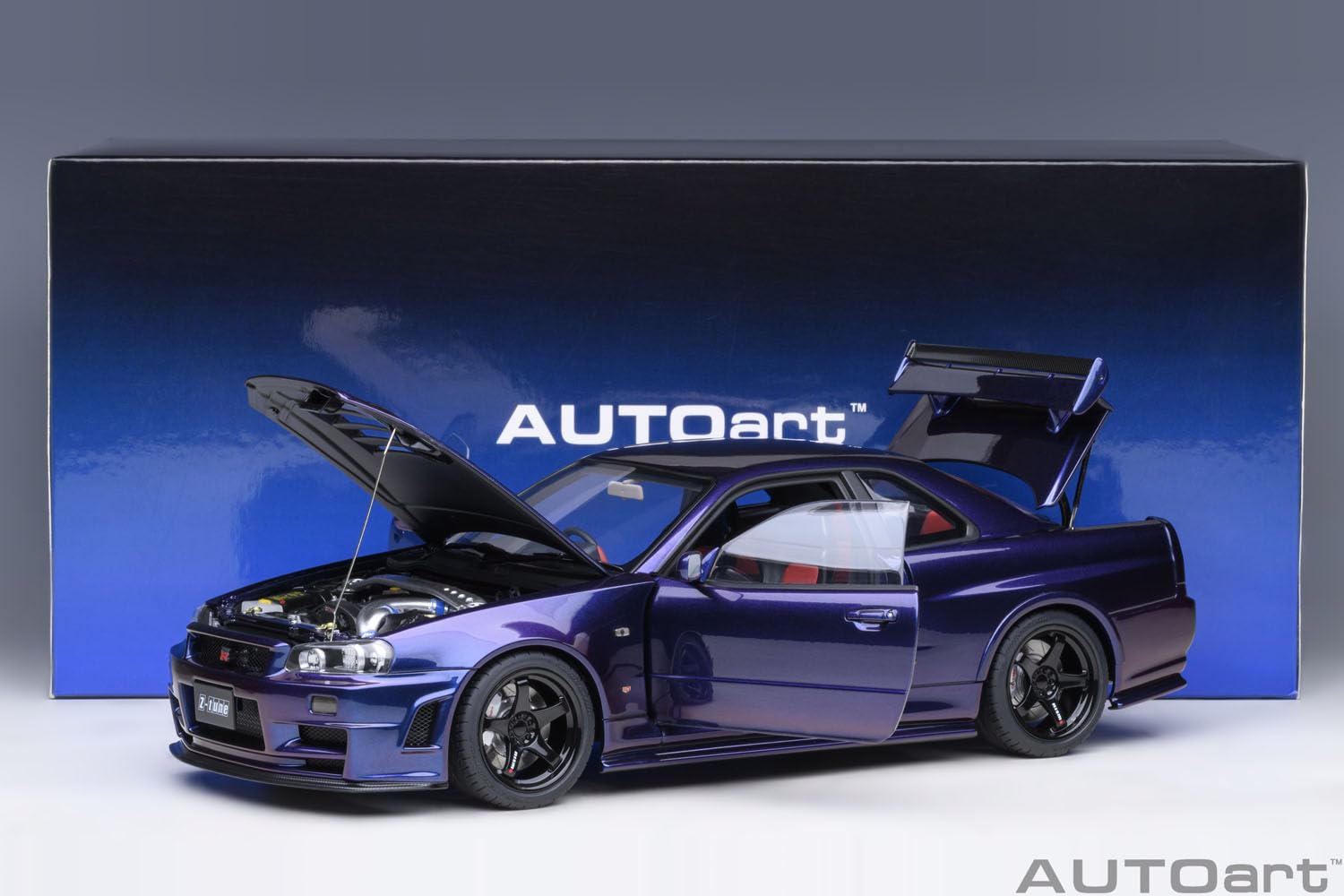 NEUF / NEW 1/18 Nissan Skyline R34 GTR GT-R 1999 Midnight Purple