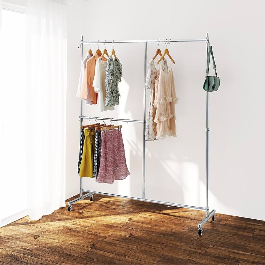 Amazon｜ディノス 衣類収納 ハンガーラック パイプハンガー 幅と高さが