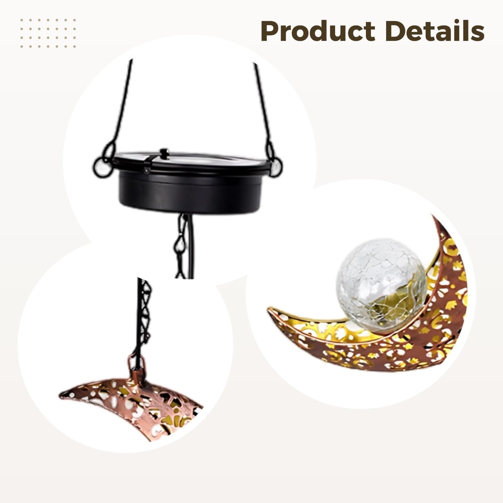 Wiszące lampy solarne na zewnątrz, 22,8 cala / 58 cm, wodoodporne metalowe lampiony, na patio, do dekoracji ogrodu na podwórko, 2 szt