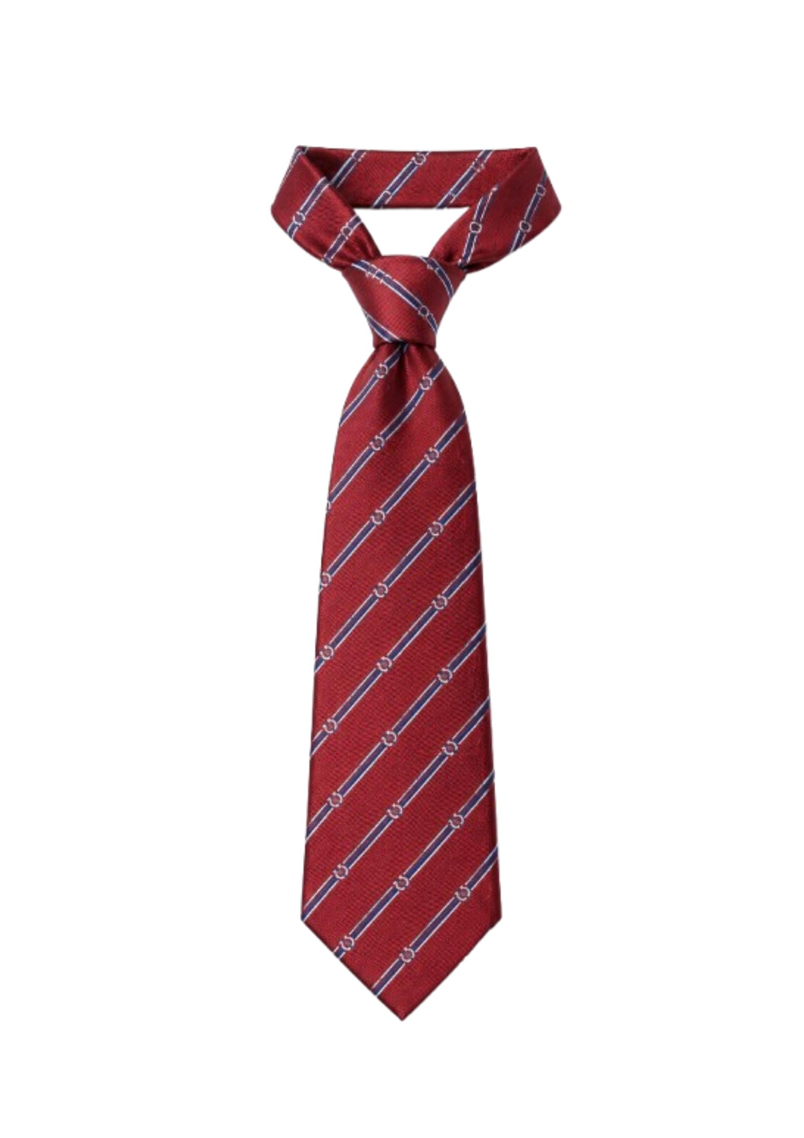 random stripe Designer Men’s Necktie – Navy Blue with Red & White Stripes for Professional & Casual Styling-picture-48